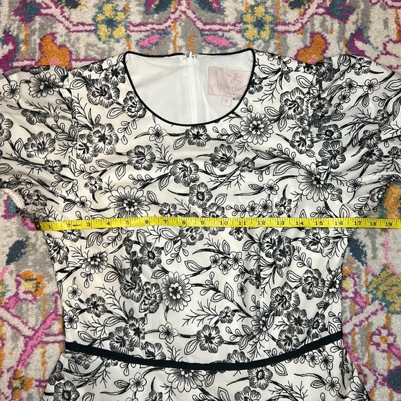 Gal Meets Glam Viola Raffia Embroidered Formal Cocktail Dress New Size 6 - Picture 9 of 13